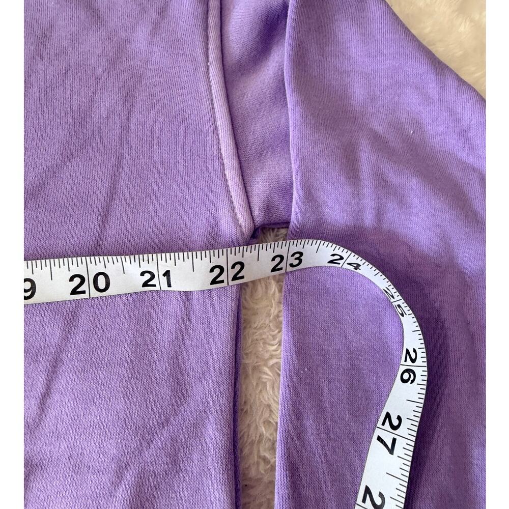 Zenana Soft Fleece Sweatshirt Small Light Plum Lavender Oversized Pullover - Picture 5 of 7